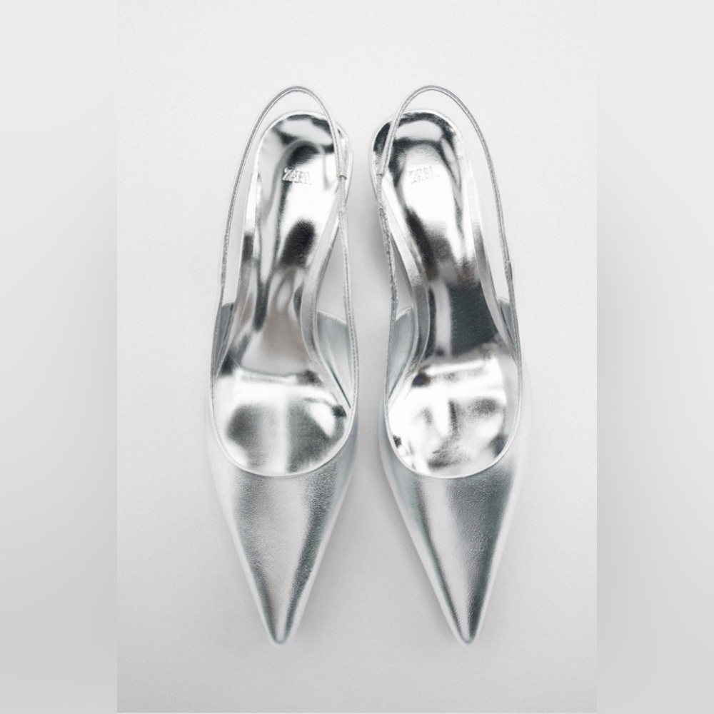 ❌SOLD❌NWT Zara Leather Slingback Shoes Size 7.5(38) - Picture 3 of 10